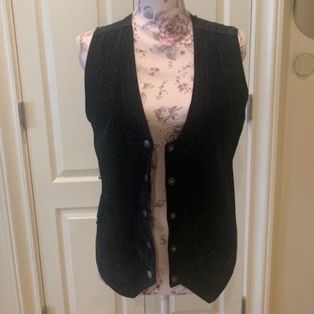 Vintage Jane Ashley Suade Vest Size Medium